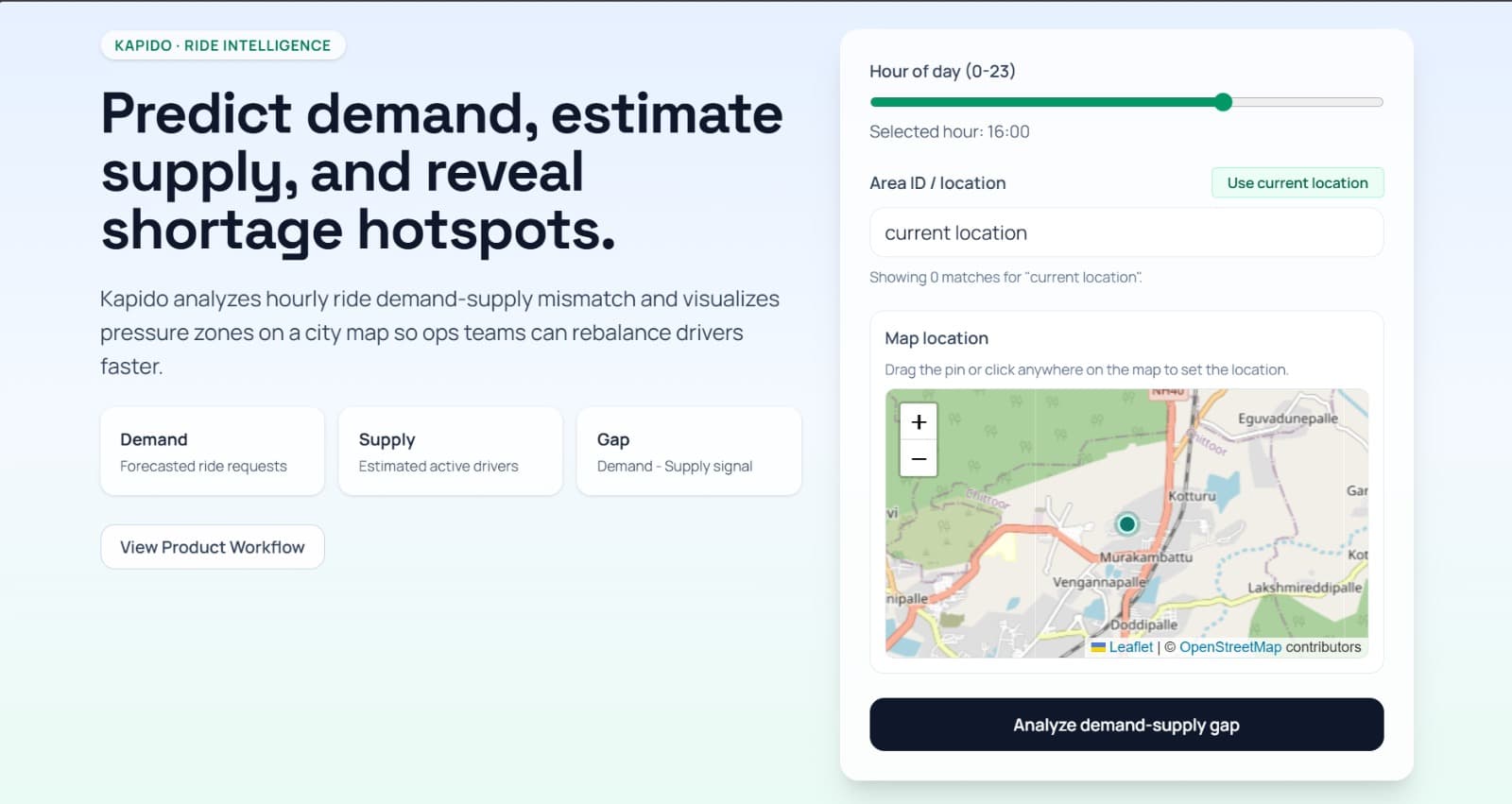 Kapido – Ride Demand & Supply Analysis Platform – project by Bhavdeep Sai