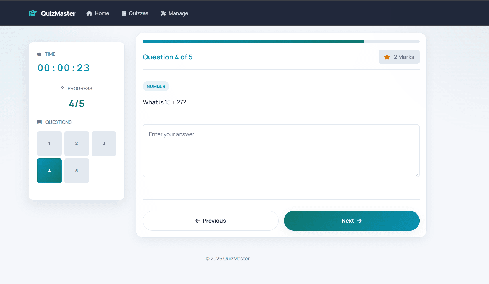 Dynamic Quiz System - 4