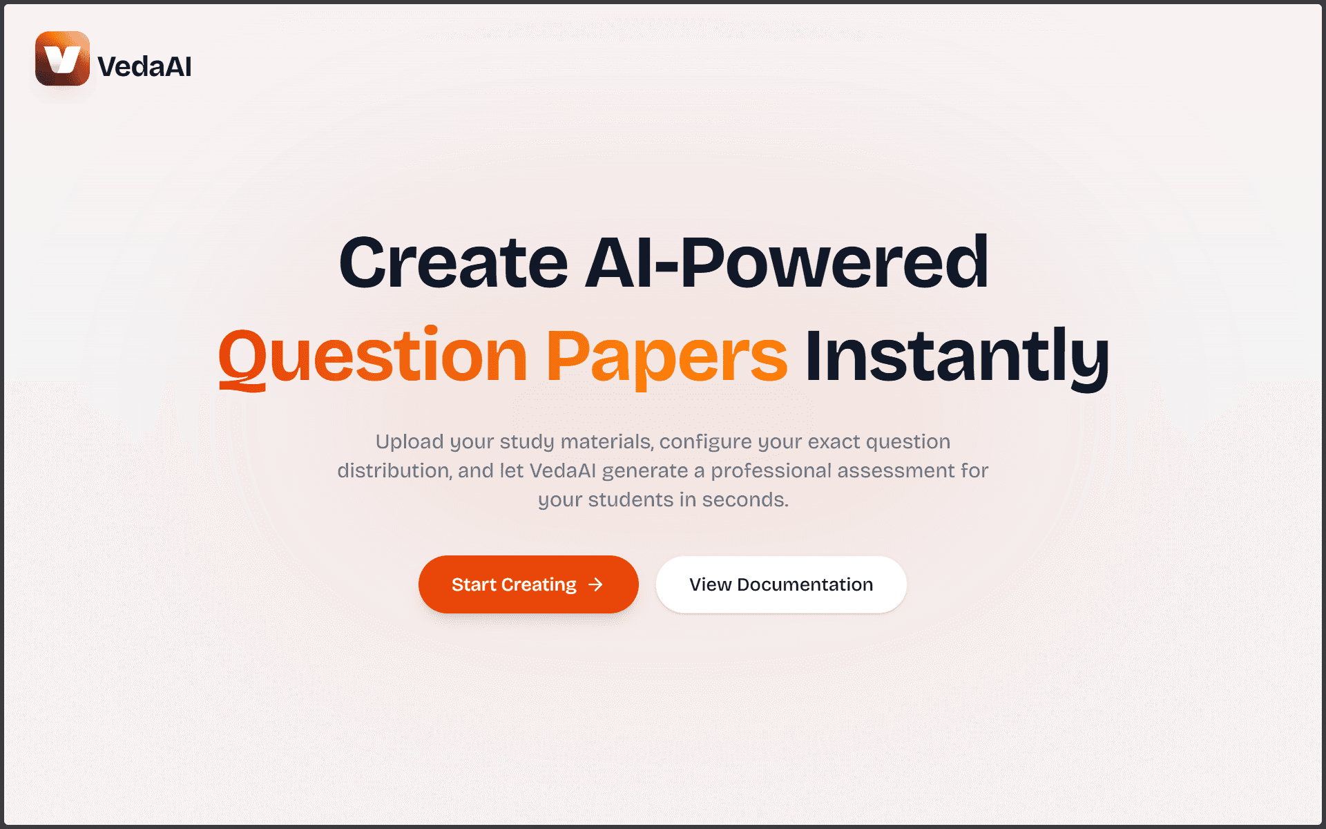 VedaAI – AI Assessment Creator (Technical Assignment Project) – project by Bhavdeep Sai