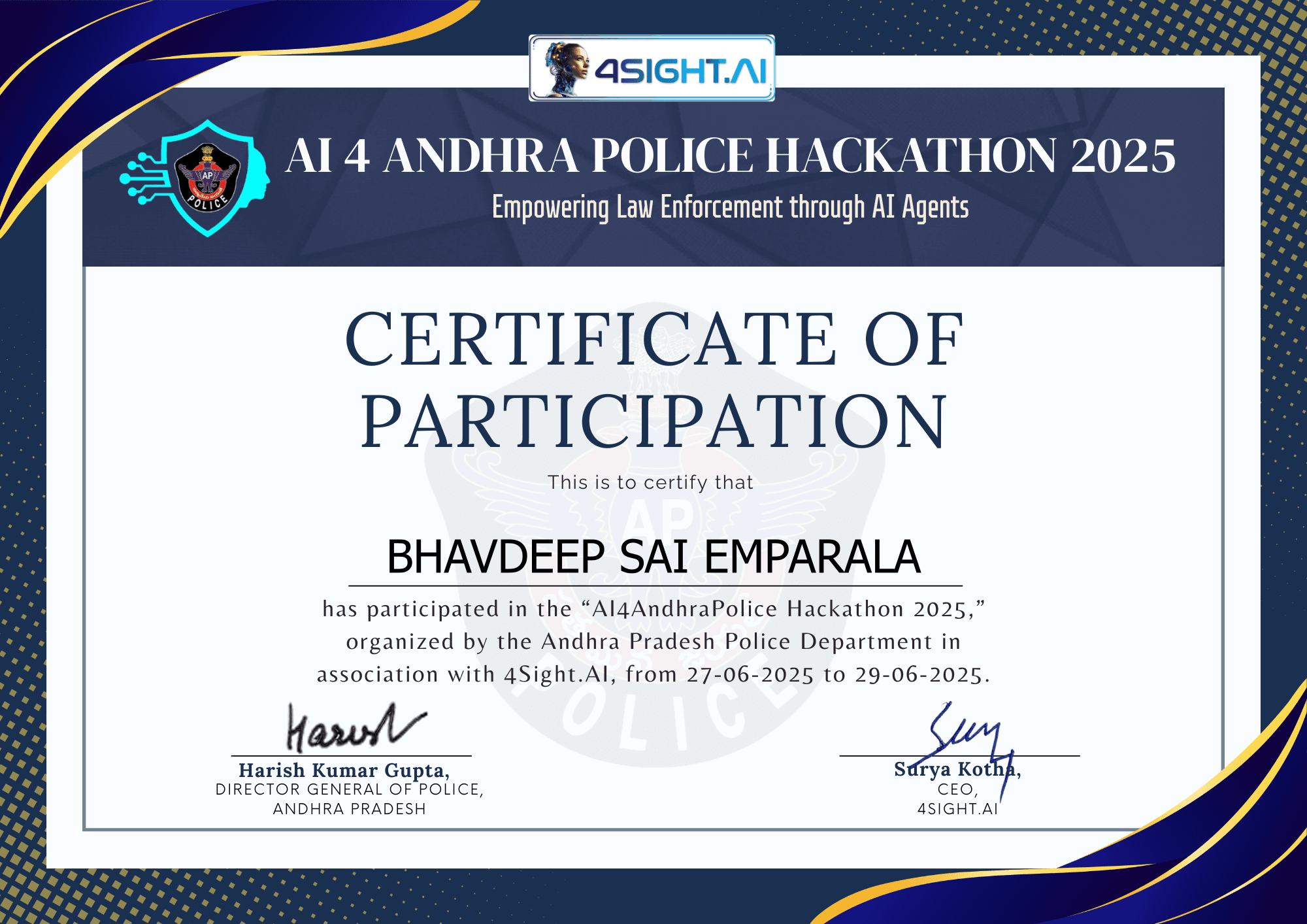 AI 4 Andhra Police Hackathon 2025